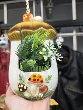 Merry Mushroom Sears And Roebuck Hanging Planter Bird Feeder